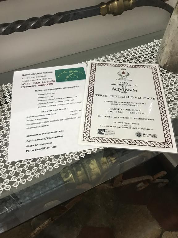 B&B La Staffa Aquino Экстерьер фото